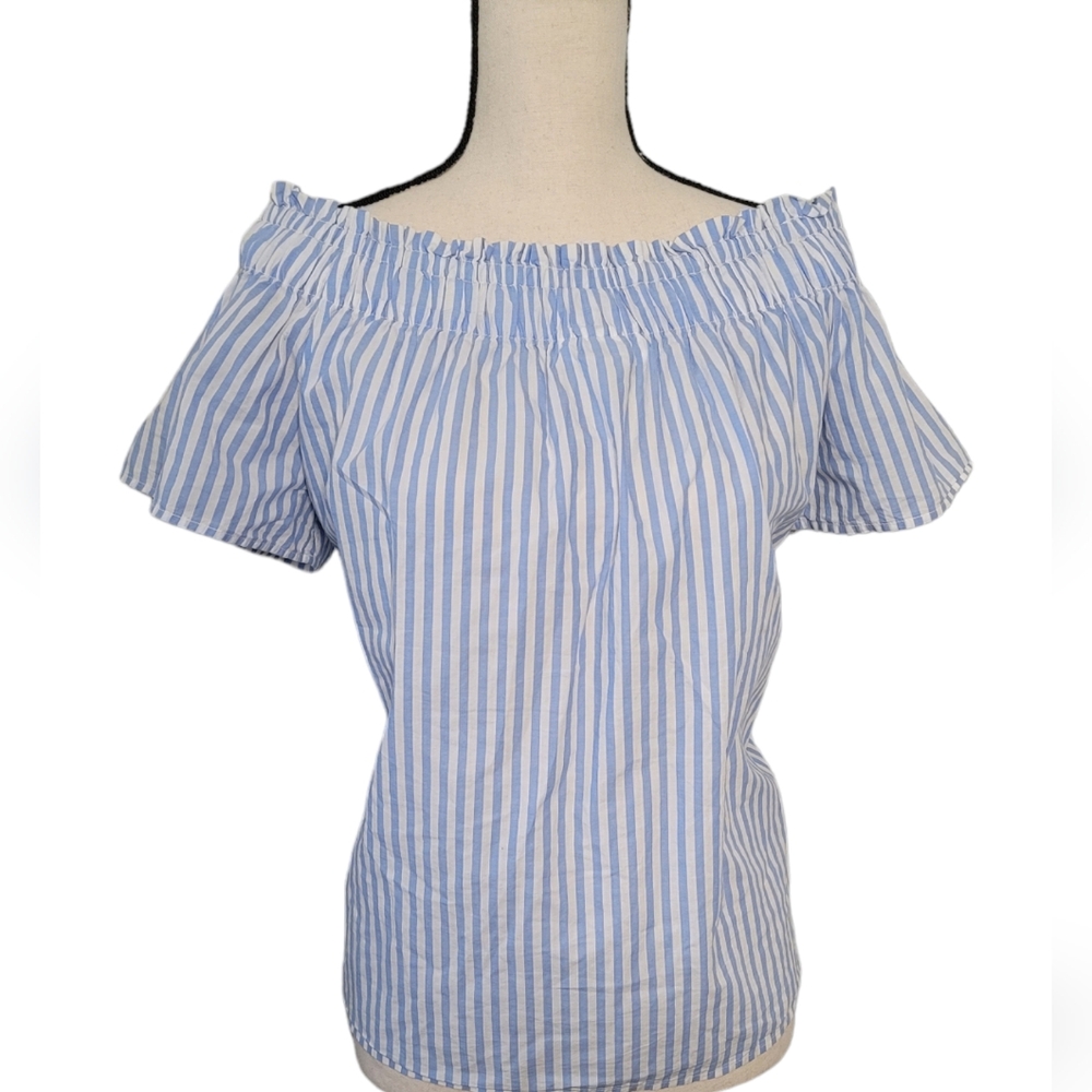 Striped Off The Shoulder Top